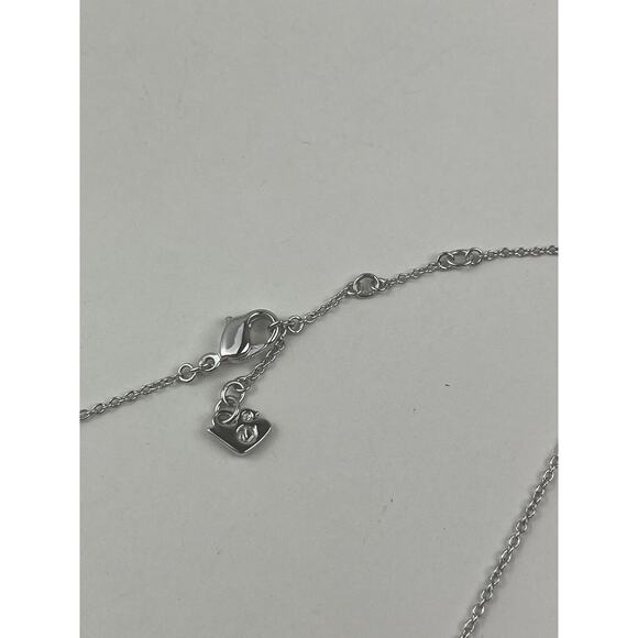 Swarovski Swan Logo Necklace Silver Tone Butterfly Stars 15"-16.5" - Picture 8 of 11